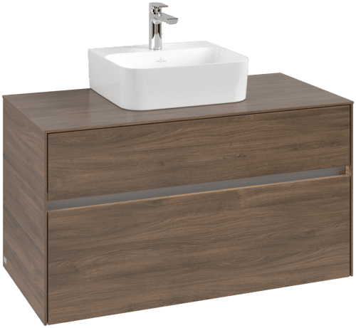 VILLEROY BOCH Toaletní skříňka Collaro, s osvětlením, 2 výsuvy, 1000 x 548 x 500 mm, Arizona Oak / Arizona Oak #C094B0VH