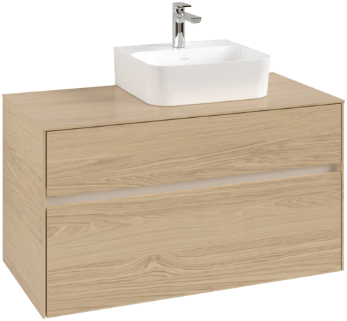 VILLEROY BOCH Toaletní skříňka Collaro, s osvětlením, 2 výsuvy, 1000 x 548 x 500 mm, severský dub / severský dub #C096B0VJ