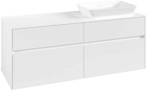 VILLEROY BOCH Toaletní skříňka Collaro, 4 výsuvy, 1400 x 548 x 500 mm, bílá matná / bílá matná #C11800MS