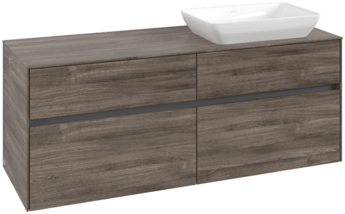 VILLEROY BOCH Toaletní skříňka Collaro, 4 výsuvy, 1400 x 548 x 500 mm, Kamenný dub / Kamenný dub #C11800RK