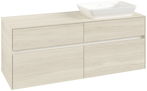 VILLEROY BOCH Toaletní skříňka Collaro, 4 výsuvy, 1400 x 548 x 500 mm, bílý dub / bílý dub #C11800AA