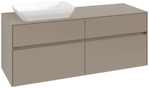 VILLEROY BOCH Toaletní skříňka Collaro, s osvětlením, 4 výsuvy, 1400 x 548 x 500 mm, taupe / taupe #C117B0VM