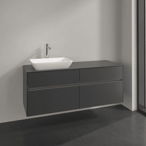VILLEROY BOCH Collaro toaletní skříňka, s osvětlením, 4 výsuvy, 1400 x 548 x 500 mm, Grafit / Grafit #C117B0VR, obrázek 2