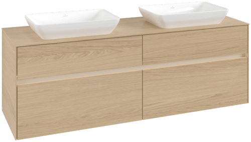 VILLEROY BOCH Toaletní skříňka Collaro, s osvětlením, 4 výsuvy, 1600 x 548 x 500 mm, severský dub / severský dub #C123B0VJ