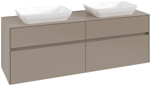 VILLEROY BOCH Toaletní skříňka Collaro, s osvětlením, 4 výsuvy, 1600 x 548 x 500 mm, taupe / taupe #C123B0VM