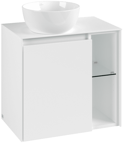 VILLEROY BOCH Collaro toaletní skříňka, 1 dvířka, 600 x 548 x 380 mm, bílá matná / bílá matná #C15200MS