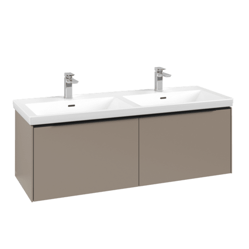 VILLEROY BOCH Subway 3.0 Vanity unit, s osvětlením, 2 výsuvy, 1272 x 429 x 478 mm, taupe #C567L1VM