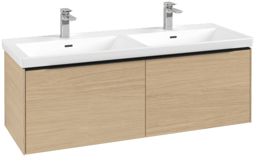 VILLEROY BOCH Subway 3.0 Vanity unit, s osvětlením, 2 výsuvy, 1272 x 429 x 478 mm, dub severský #C567L1VJ