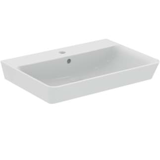 IDEAL STANDARD Connect Air umyvadlo 650 mm, s 1 otvorem pro baterii, s otvorem pro přepad (kulatý) Bílá (Alpine) s Ideal Plus E0297MA