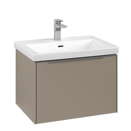 VILLEROY BOCH Subway 3.0 Vanity unit, s osvětlením, 1 zásuvka, 622 x 429 x 478 mm, taupe #C575L0VM
