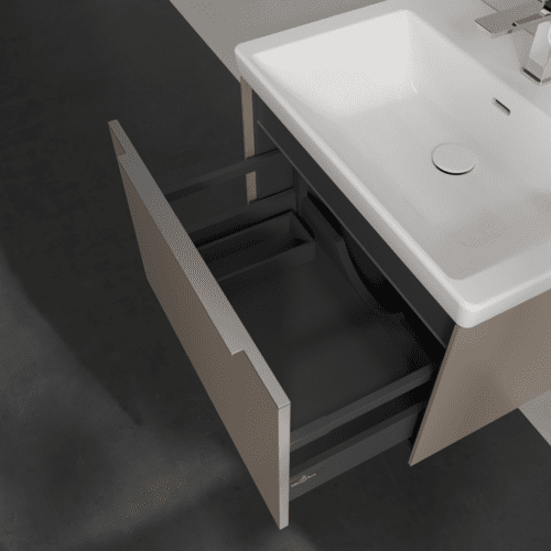 VILLEROY BOCH Subway 3.0 Vanity unit, s osvětlením, 1 zásuvka, 622 x 429 x 478 mm, taupe #C575L0VM, obrázek 7