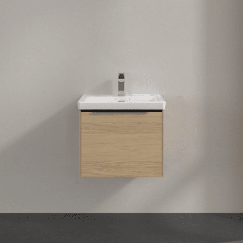 VILLEROY BOCH Subway 3.0 Vanity unit, s osvětlením, 1 zásuvka, 523 x 429 x 448 mm, dub severský #C579L1VJ, obrázek 3