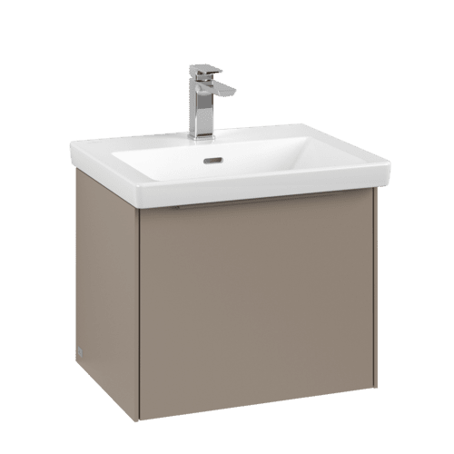 VILLEROY BOCH Subway 3.0 Vanity unit, s osvětlením, 1 zásuvka, 523 x 429 x 448 mm, taupe #C579L2VM
