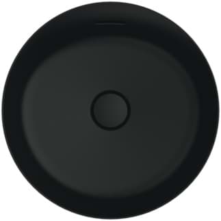 IDEAL STANDARD Ipalyss mísa 400x400mm, bez otvoru pro baterii, s přepadovým otvorem (štěrbinová) #E1413V3 - černá