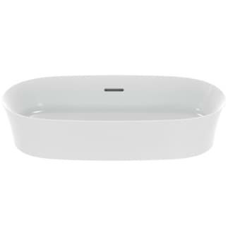 IDEAL STANDARD Mísa Ipalyss 600x380mm, bez otvoru pro baterii, s otvorem pro přepad (štěrbinová) #E1397V1 - hedvábně bílá