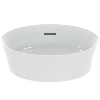IDEAL STANDARD Ipalyss mísa 400x400mm, bez otvoru pro baterii, s přepadovým otvorem (štěrbinová) #E1413V1 - hedvábně bílá