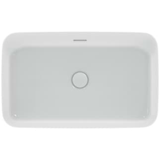 IDEAL STANDARD Mísa Ipalyss 650x400 mm, bez otvoru pro baterii, s otvorem pro přepad (štěrbinová) #E1887V1 - hedvábně bílá