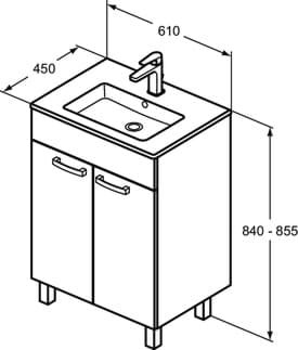 IDEAL STANDARD Balení umyvadel Eurovit #E2345WG - vysoce lesklý bílý lak, obrázek 2