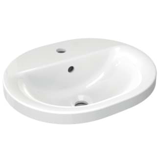 IDEAL STANDARD Connect vestavné umyvadlo 480 mm, s 1 otvorem pro baterii, s otvorem pro přepad (kulatý) Bílá (Alpine) s Ideal Plus E5038MA