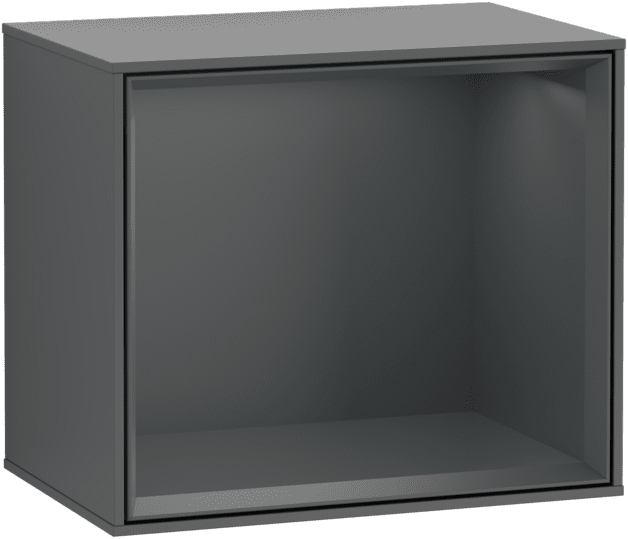 VILLEROY BOCH Policový modul Finion, s osvětlením, 418 x 356 x 270 mm, antracitový matný lak / půlnoční modrý matný lak #F580HGGK