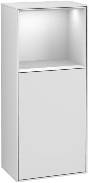 VILLEROY BOCH Boční skříňka Finion, s osvětlením, 1 dveře, 418 x 936 x 270 mm, bílý matný lak / bílý matný lak #F510MTMT
