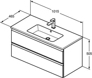 IDEAL STANDARD Umyvadlový balíček Connect E Tmavý ořech K8700PA, obrázek 2
