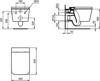 IDEAL STANDARD WC sedátko Blend Cube, wrapover #T3926V1 - Silk white, obrázek 6