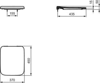 IDEAL STANDARD WC sedátko Strada II, Wrapover White (Alpine) T385601, obrázek 4