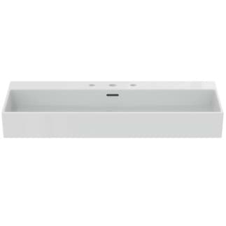IDEAL STANDARD Extra umyvadlo 1015x450mm, leštěné, se 3 otvory pro baterie, s otvorem pro přepad (štěrbinový) #T3907MA - Bílá (Alpine) s Ideal Plus