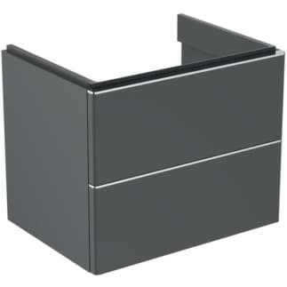 IDEAL STANDARD Toaletní skříňka Adapto 610x450 mm, se 2 výsuvnými zásuvkami s tichým zavíráním #T4295Y2 - antracit matný