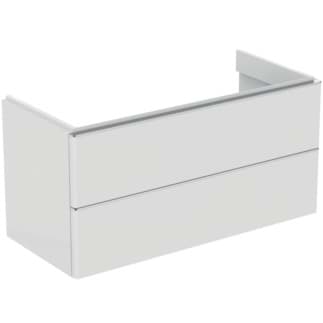 IDEAL STANDARD Toaletní skříňka Adapto 1010x450 mm, se 2 výsuvnými přihrádkami s tichým zavíráním #T4297WG - Bílý lak s vysokým leskem