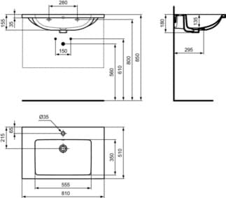 IDEAL STANDARD I.LIFE A - Nástěnný sloupek 195x288x331 mm v bílé barvě - IdealPlus #T4519MA - Bílá (Alpine) s Ideal Plus, obrázek 7