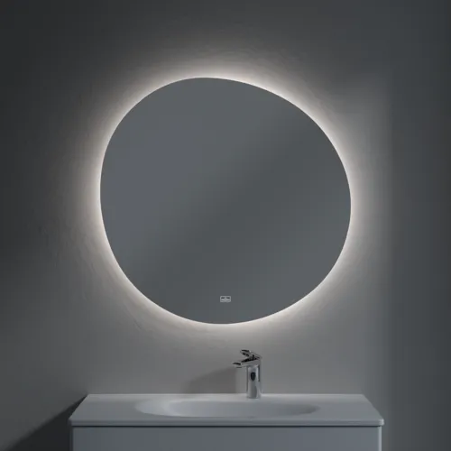 Obrázek V&B Antao asymetrické zrcadlo 90x88,5x3,8cm, s LED osvětlením #L4809000