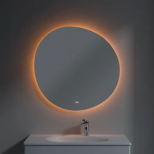 Obrázek V&B Antao asymetrické zrcadlo 90x88,5x3,8cm, s LED osvětlením #L4809000