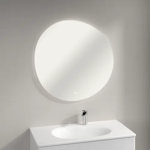 Obrázek V&B Antao asymetrické zrcadlo 90x88,5x3,8cm, s LED osvětlením #L4809000