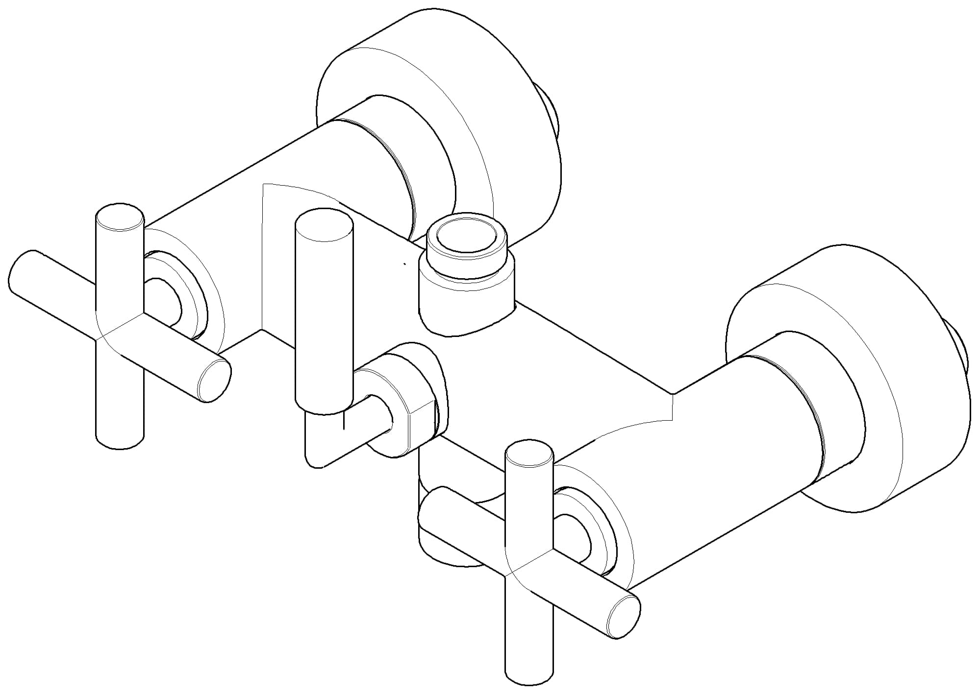 DORNBRACHT Přípojka na stěnu vany 200 x 215 x 140 mm - chrom #04171002001-00
