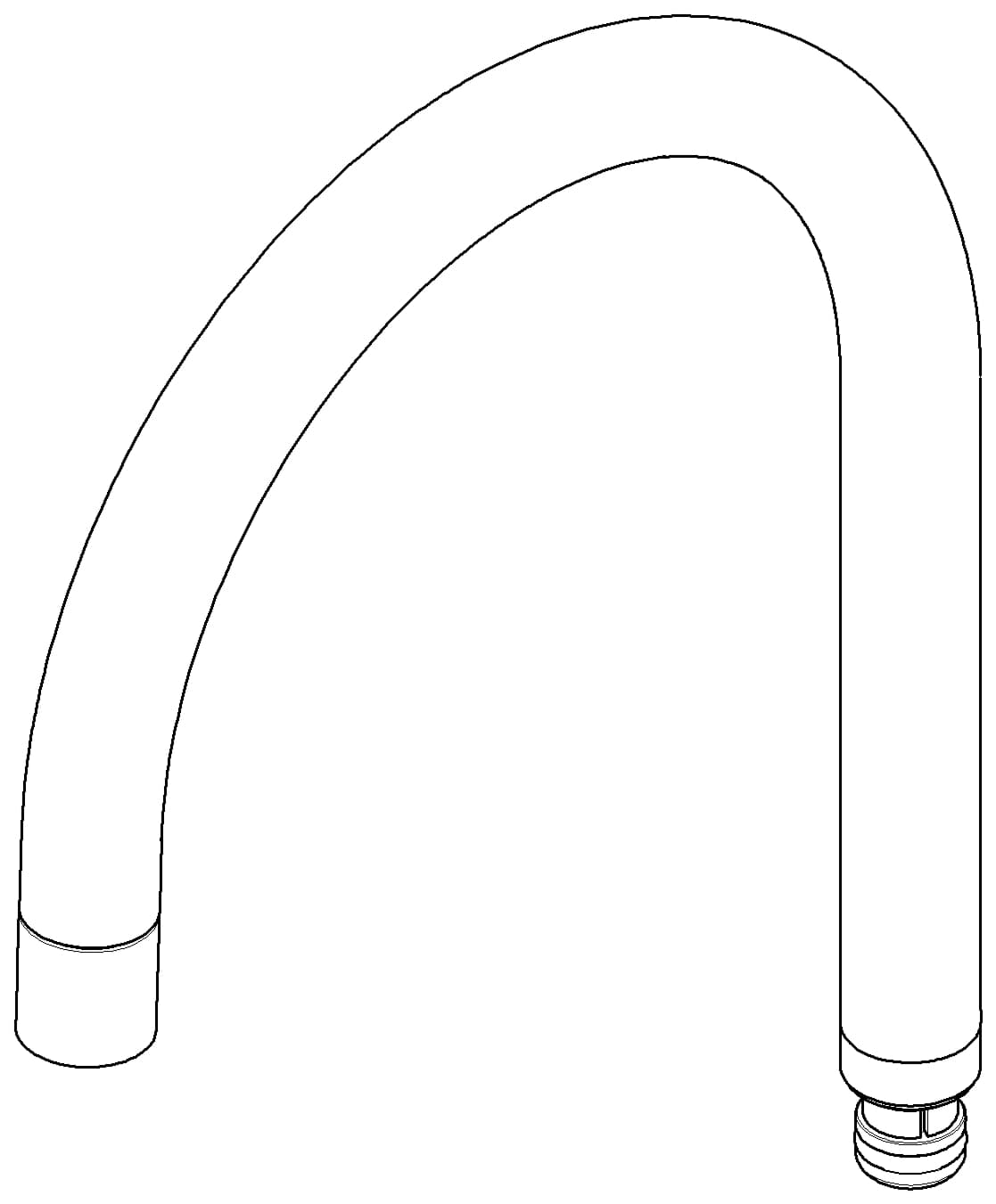 DORNBRACHT Výtoková trubice 165 mm, 7 l/min. - Chrom #90282206602-00