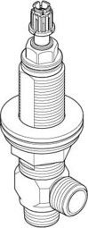 Obrázek DORNBRACHT Boční pravý uzavírací ventil prodloužený 7 mm 1/2" - #9017110403390
