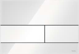 Obrázek TECEsquare Ovládací tlačítka splachování bílé sklo, bílá tlačítka, systém dvoumnožstevního splachování 9.240.800 Bílé sklo, tlačítka bílá
