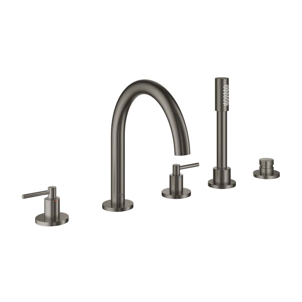 GROHE Atrio Pětiotvorová páková vanová baterie kartáčovaný Hard Graphite #19922AL3