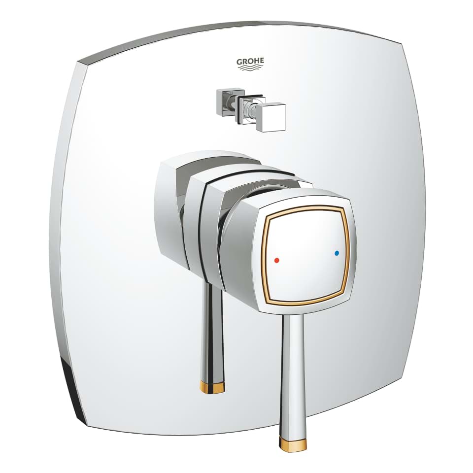 GROHE Grandera Páková vanová baterie chrom / zlatá #19920IG0