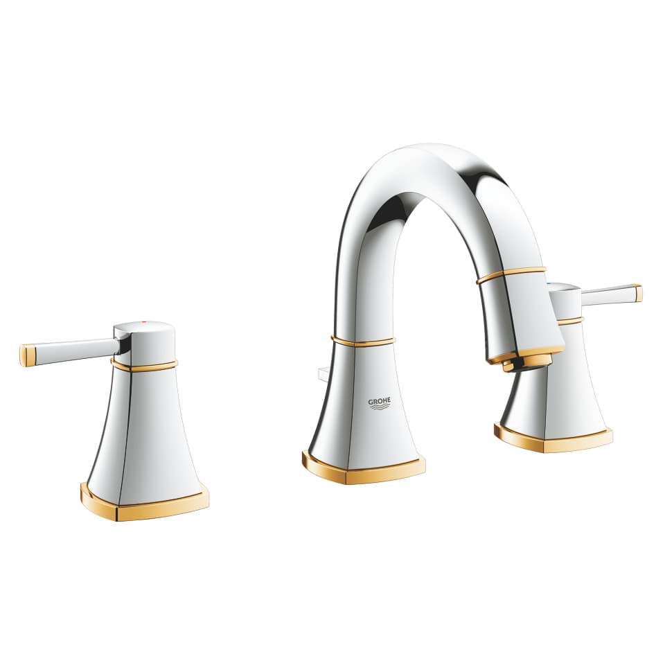 GROHE Grandera Umyvadlová tříotvorová baterie, DN 15 velikost S chrom / zlatá #20417IG0