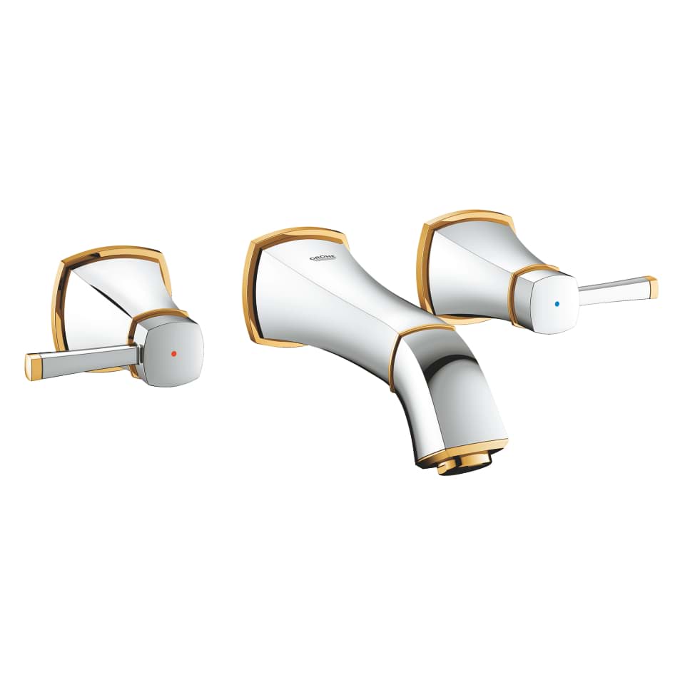 GROHE Grandera Umyvadlová tříotvorová baterie, DN 15 velikost S chrom / zlatá #20414IG0
