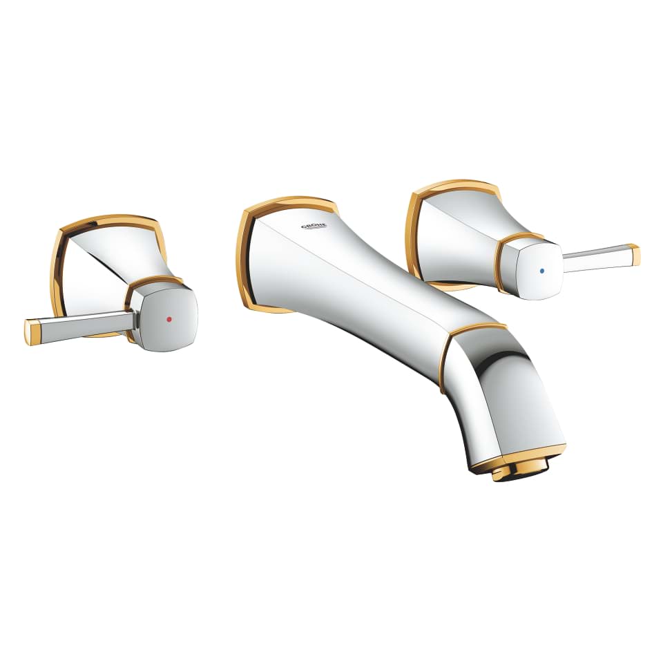 GROHE Grandera Umyvadlová tříotvorová baterie chrom / zlatá #20415IG0