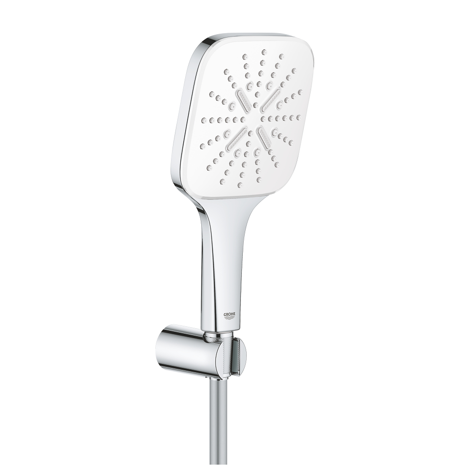 GROHE Rainshower SmartActive 130 Cube Set pro upevnění na zeď se 3 proudy měsíční bílá #26589LS0