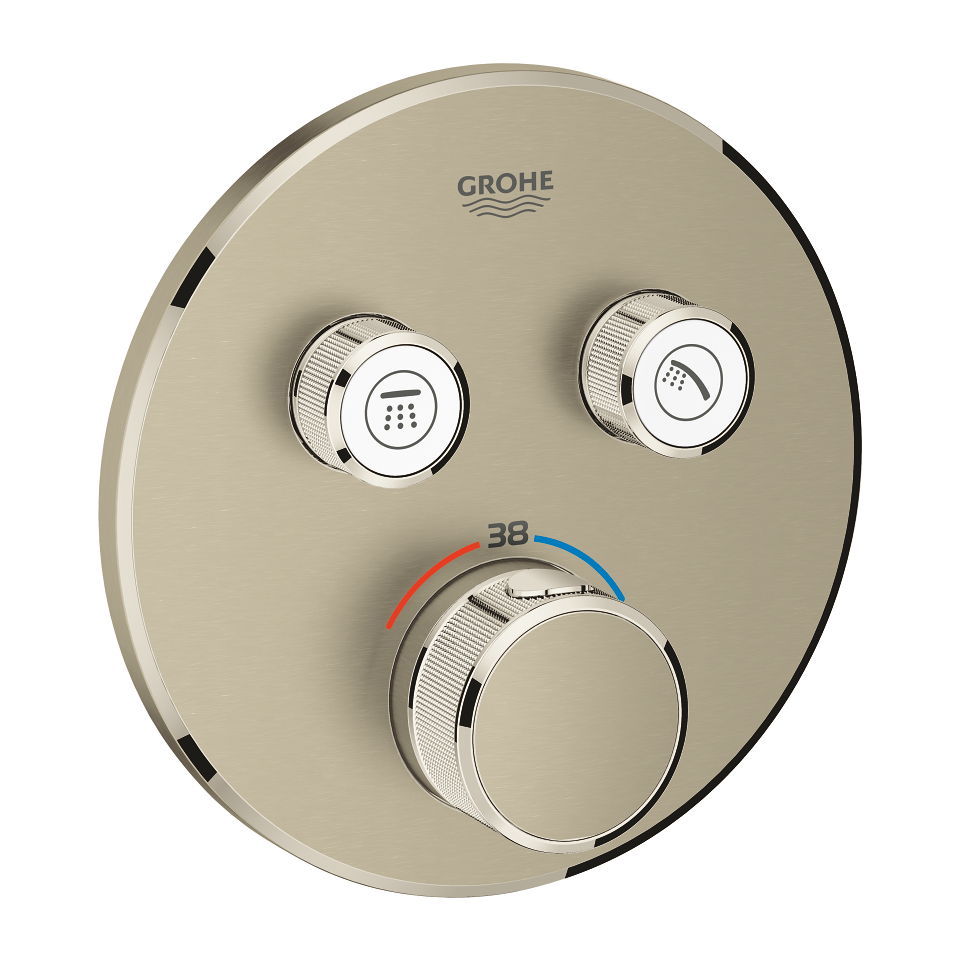 GROHE Grohtherm termostat pod omítku SmartControl se 2 uzavíracími ventily #29119EN0 - kartáčovaný nikl