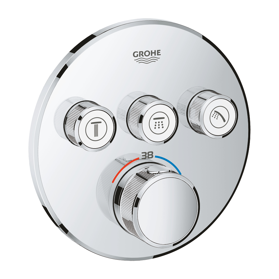 GROHE Grohtherm SmartControl Termostat pro podomítkovou instalaci s třemi ventily Chrom #29121000