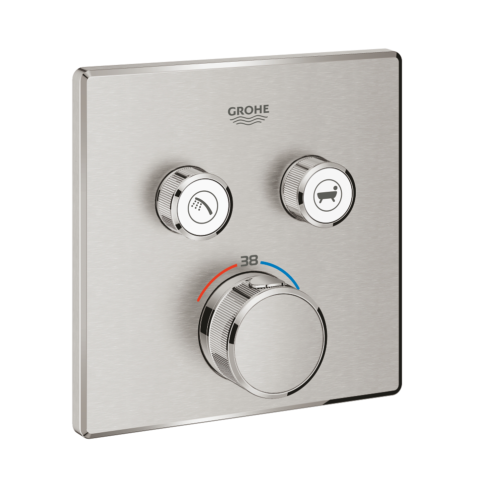 GROHE Grohtherm SmartControl Termostat pro podomítkovou instalaci s 2 ventily SuperSteel #29124DC0