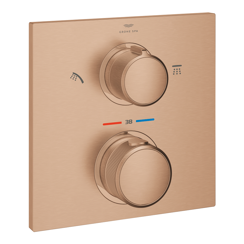 GROHE Allure Termostat pro podomítkovou instalaci s dvoucestným přepínačem kartáčovaný Warm Sunset #29181DL2