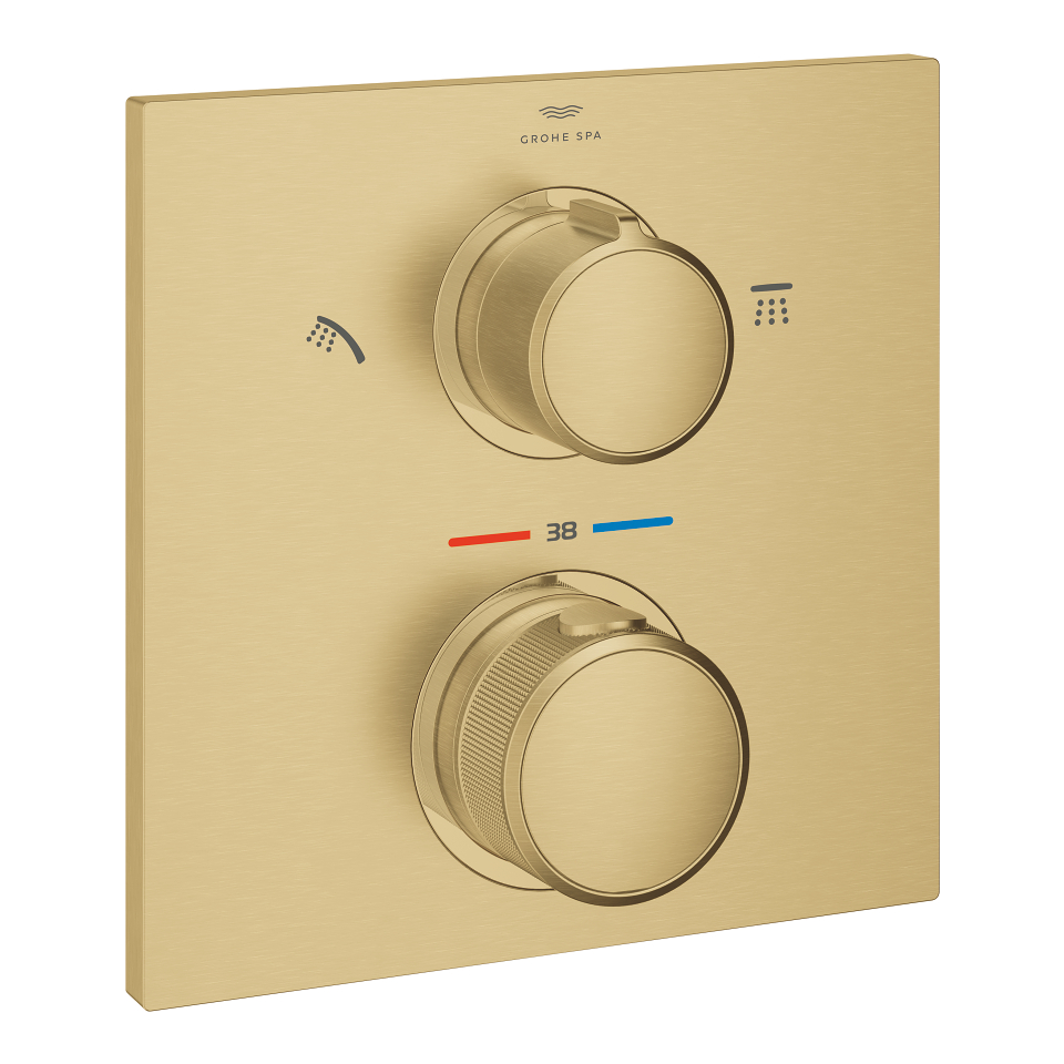 GROHE Allure Termostat pro podomítkovou instalaci s dvoucestným přepínačem kartáčovaný Cool Sunrise #29181GN2